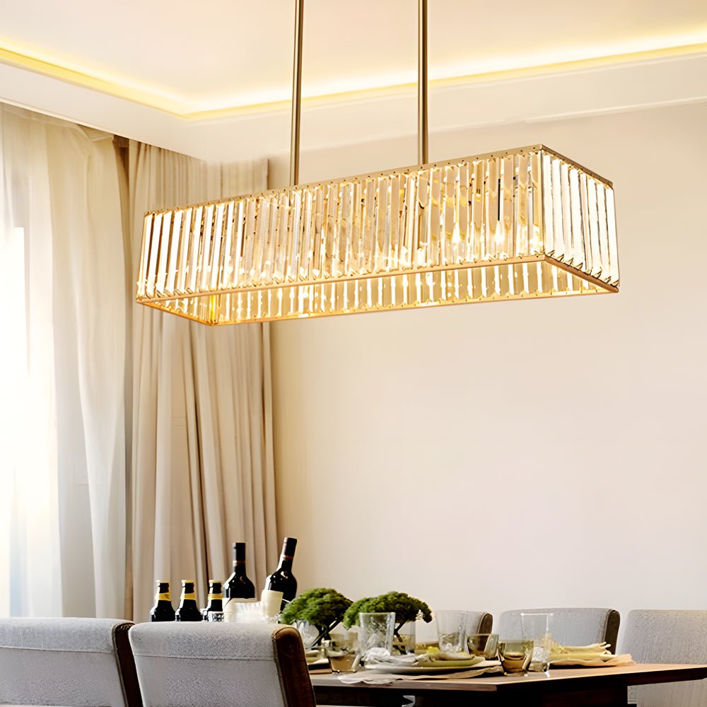 WINDSOR CRYSTAL RECTANGULAR ISLAND LIGHTING