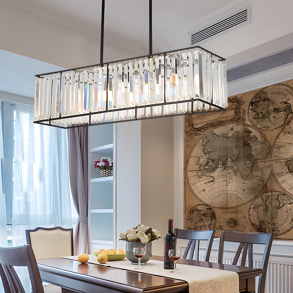 WINDSOR CRYSTAL RECTANGULAR ISLAND LIGHTING