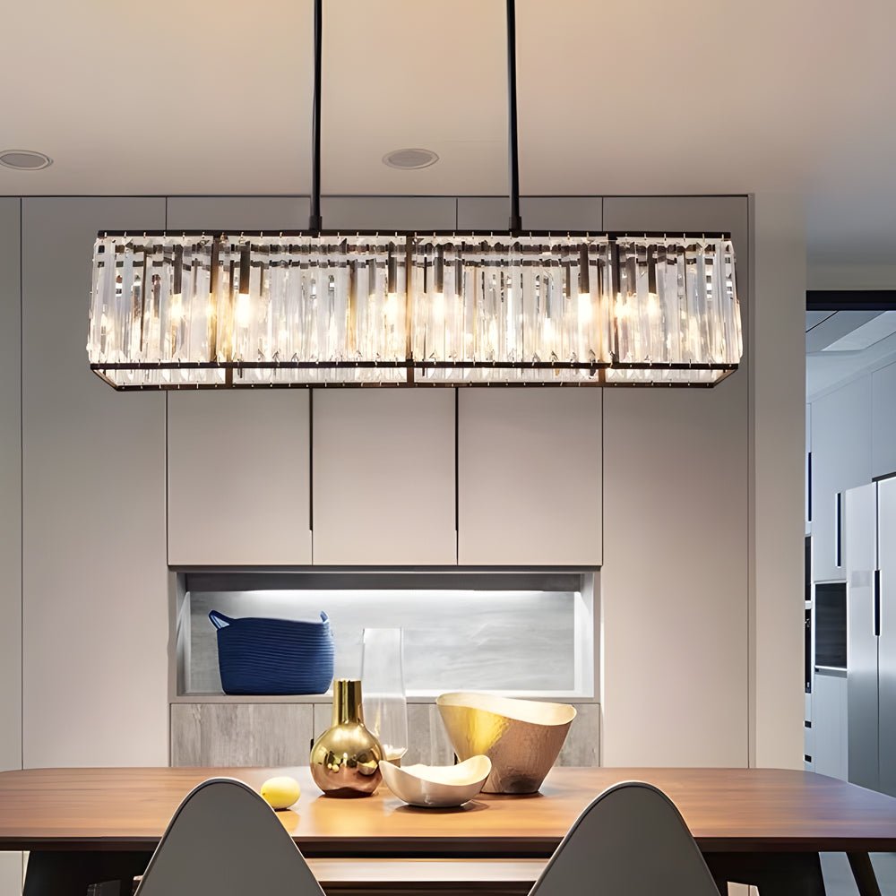WINDSOR CRYSTAL RECTANGULAR ISLAND LIGHTING