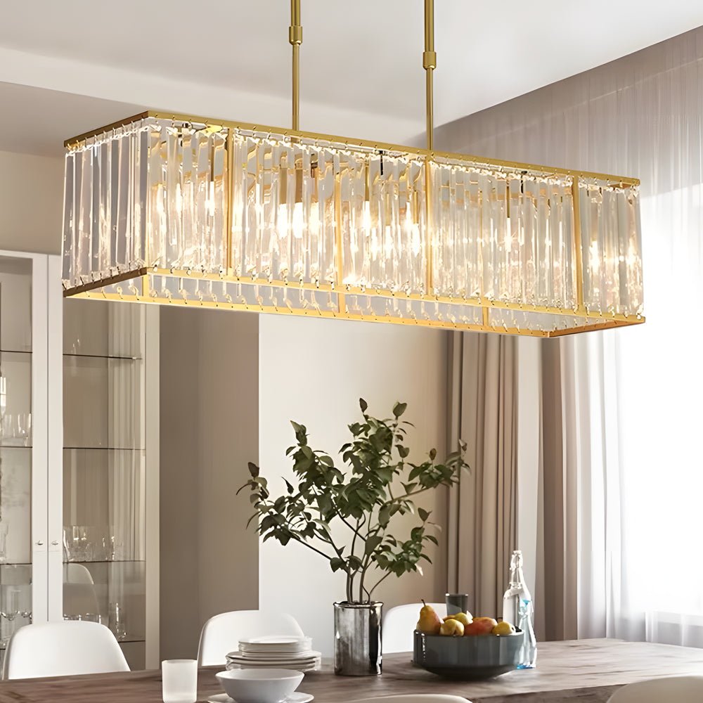 WINDSOR CRYSTAL RECTANGULAR ISLAND LIGHTING