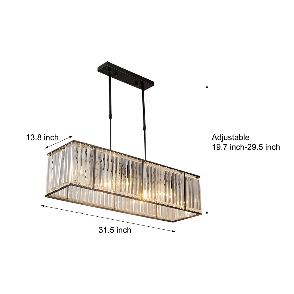 WINDSOR CRYSTAL RECTANGULAR ISLAND LIGHTING
