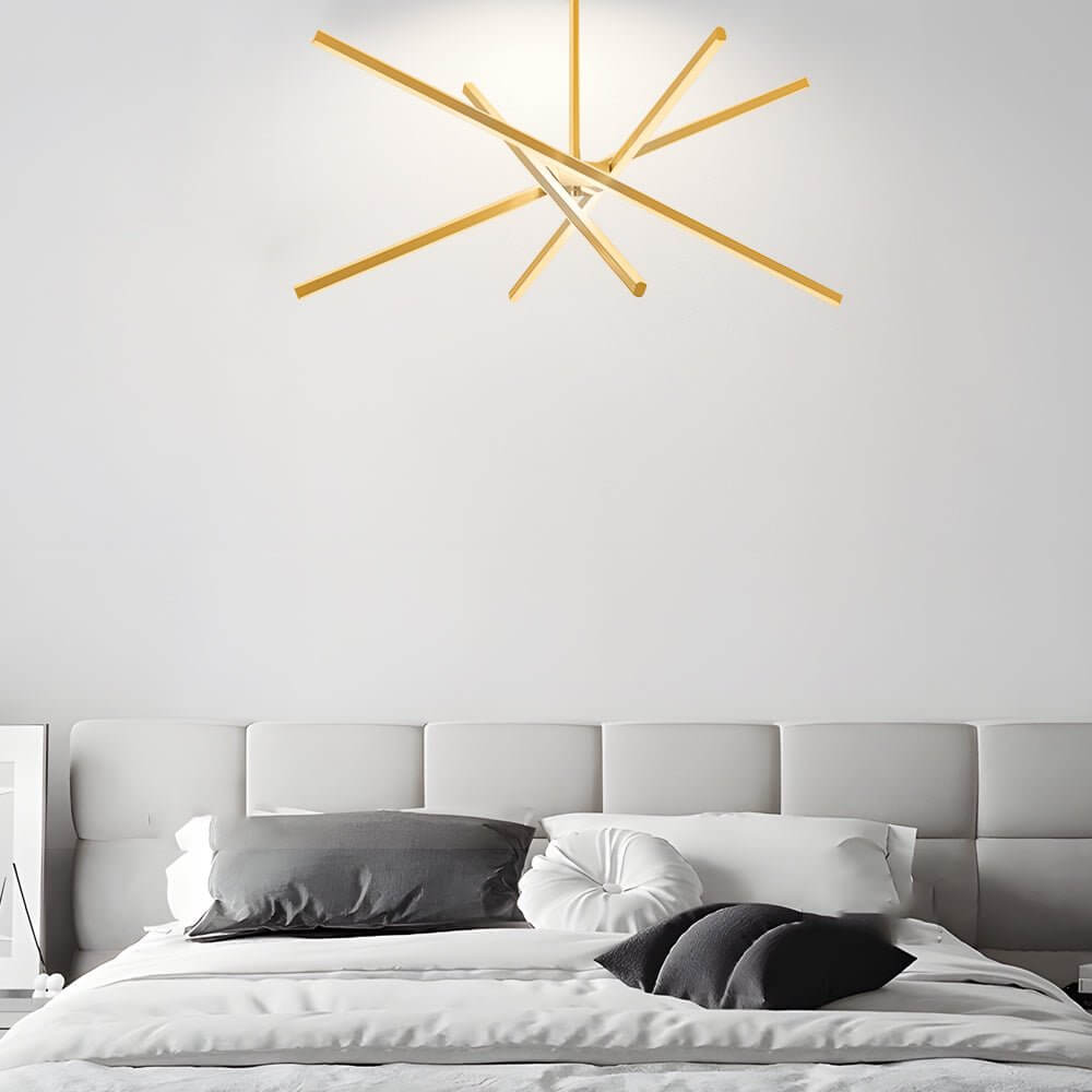 WINTHROP FOUR-BULB DIMMABLE SPUTNIK LINEAR CEILING LIGHT