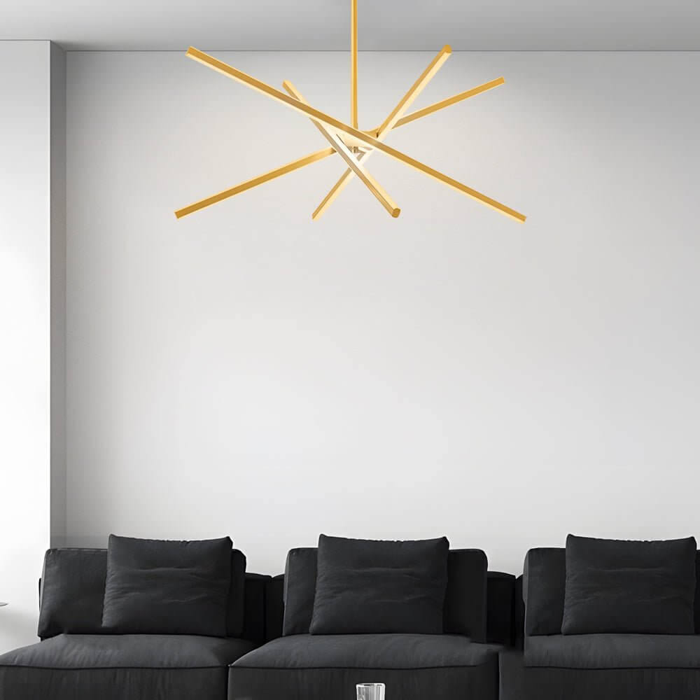 WINTHROP FOUR-BULB DIMMABLE SPUTNIK LINEAR CEILING LIGHT