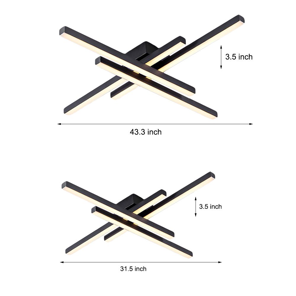 WINTERBOURNE QUARTZ FOUR-BULB LINEAR CEILING ILLUMINATION