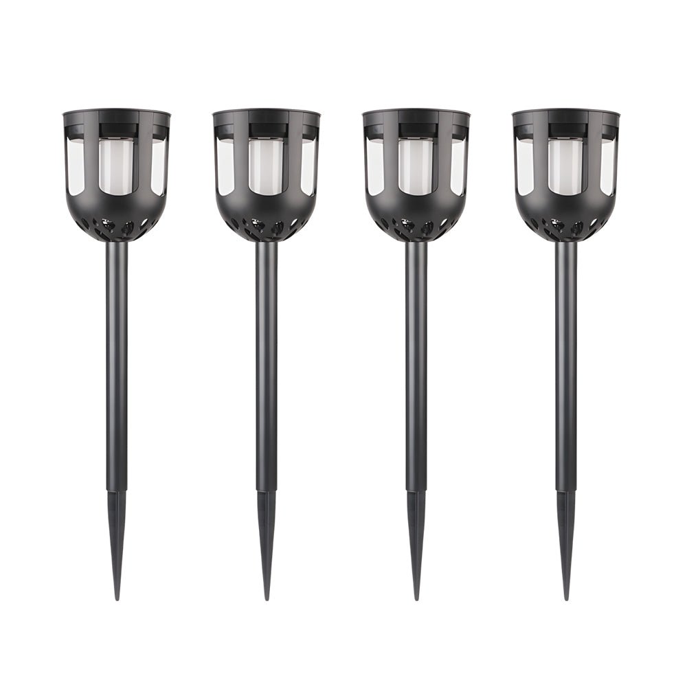 1. **WINSLOW NIGHTSCAPE SOLAR PATHWAY LANTERNS** - A set of four sleek, modern lanterns designed to illuminate your outdoor walkways with solar-powered efficiency.

2. **THORNTON BLACKSTONE GARDEN ILLUMINATORS** - This collection of four striking outdoor