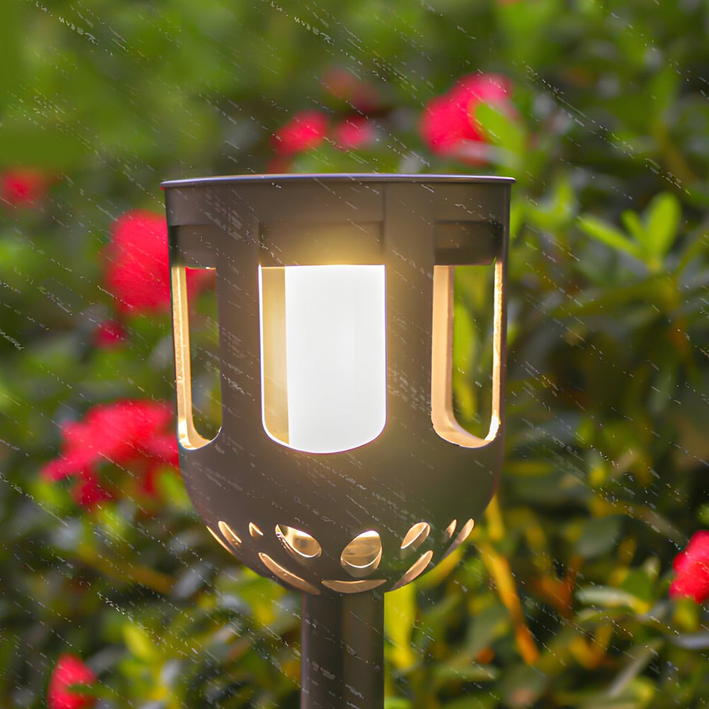 1. **WINSLOW NIGHTSCAPE SOLAR PATHWAY LANTERNS** - A set of four sleek, modern lanterns designed to illuminate your outdoor walkways with solar-powered efficiency.

2. **THORNTON BLACKSTONE GARDEN ILLUMINATORS** - This collection of four striking outdoor