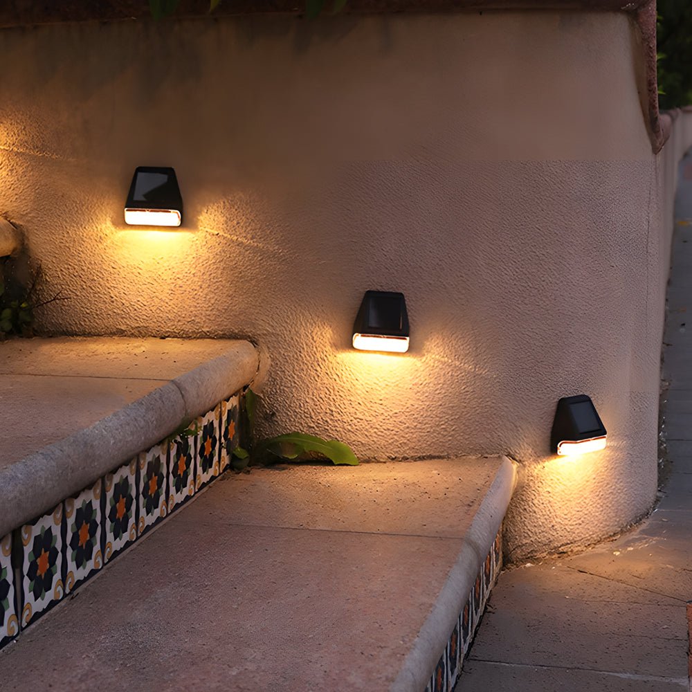 WILLOUGHBY SOLAR GLOW STEP LIGHTS - 4-Piece Warm White Outdoor Illumination for Stairways"
2. "HENLEY NIGHTFALL SENSOR LIGHTS - Four Warm White LED Solar Fixtures for Outdoor Steps"
3. "BROMLEY SUNSET LED STEP LIGHTS - Set of 4 Solar-Powered Warm White St