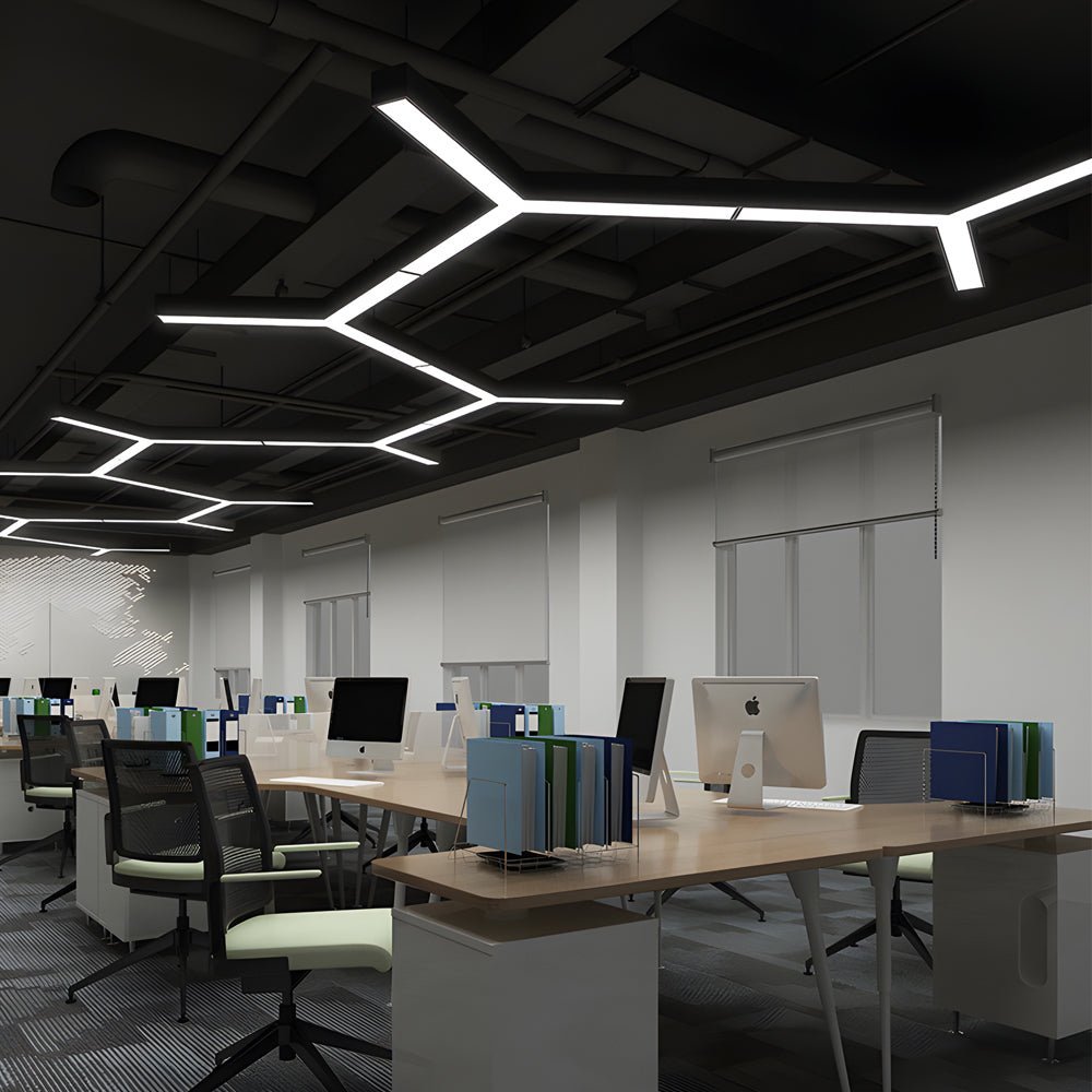 CAVENDISH Y-LINK LED PENDANT LIGHTS SET OF FOUR"  
2. "WENTWORTH MODERN Y-FORM LIGHTING SUSPENSIONS"  
3. "HENLEY CONTEMPORARY Y-SHAPE LED OFFICE LIGHTS"  
4. "SOMERSET LINEAR Y-LIT PENDANTS FOR WORKSPACES