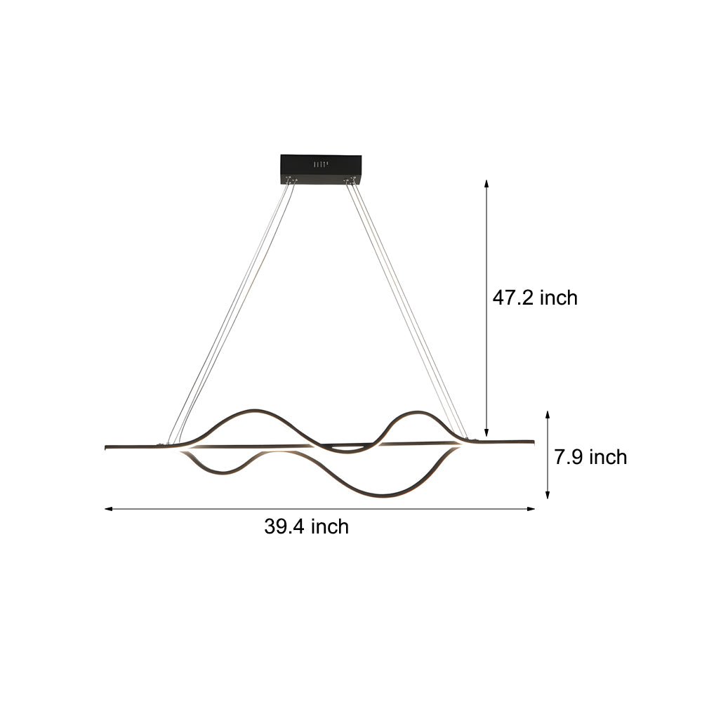 RAVENWOOD 40-INCH CURVILINEAR LED PENDANT LIGHT