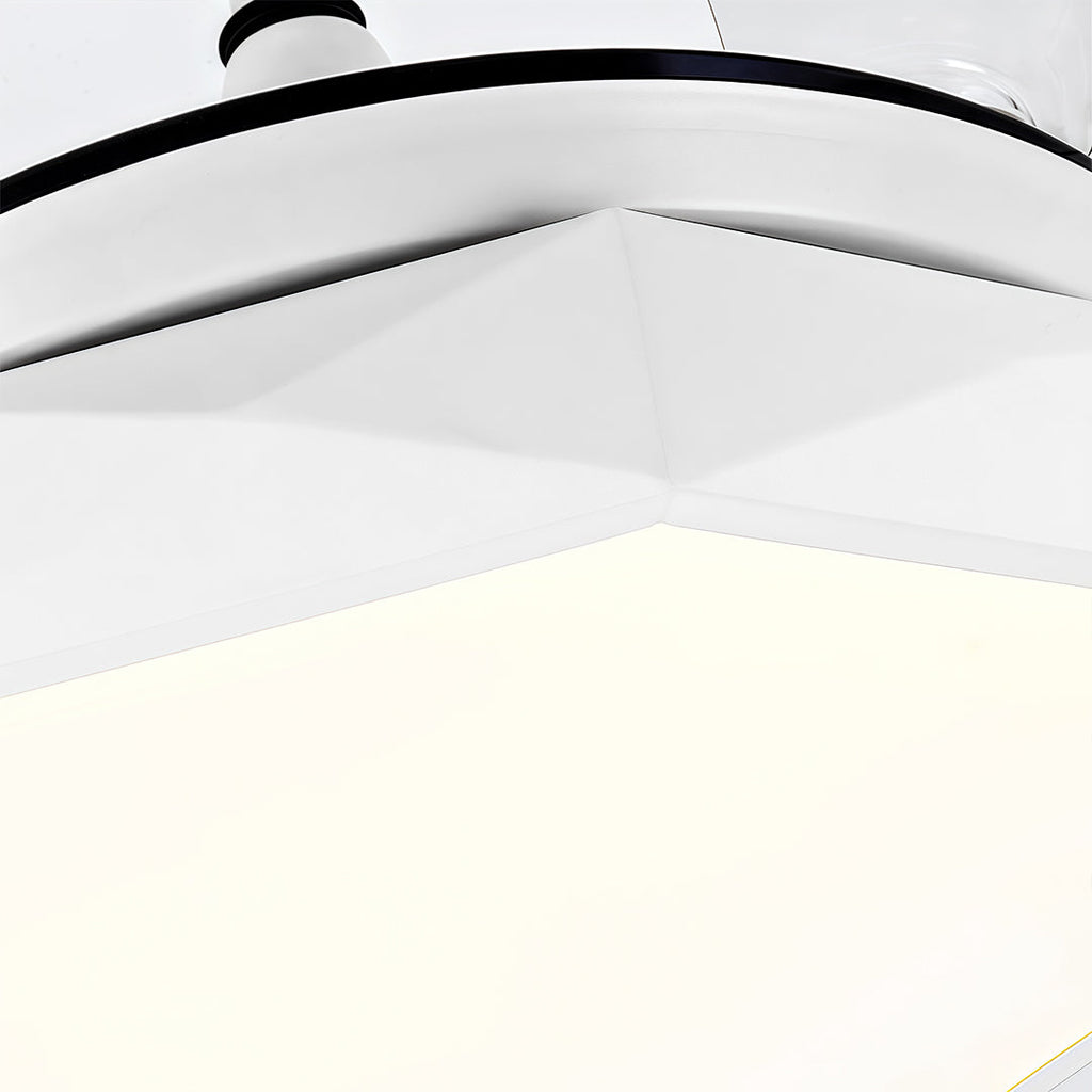 RAVENHURST 42-INCH CEILING FAN WITH ILLUMINATED ACRYLIC SHADE AND WHITE ABS BLADES