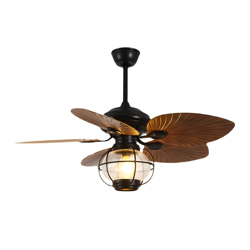 WINDSOR PALM 42/52-INCH REVERSIBLE CEILING FAN WITH REMOTE CONTROL & 5 BROWN BLADES