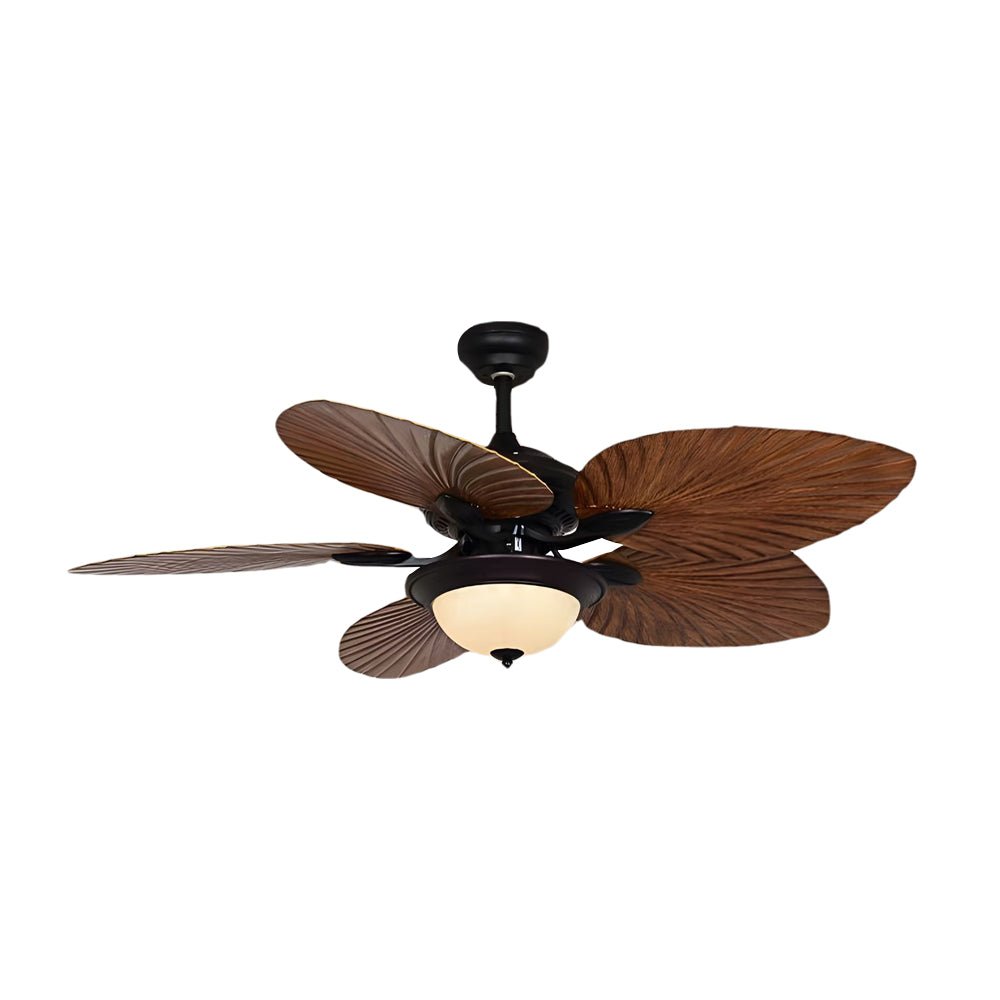 WINDSOR PALM 42/52-INCH REVERSIBLE CEILING FAN WITH REMOTE CONTROL & 5 BROWN BLADES