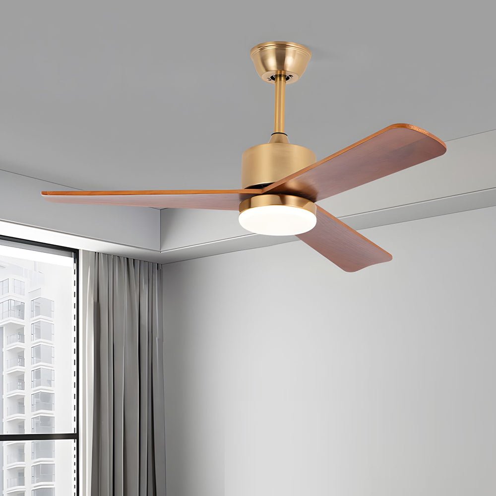 WINTHORPE WOODEN TRIO BLADE CEILING FAN WITH REMOTE CONTROL