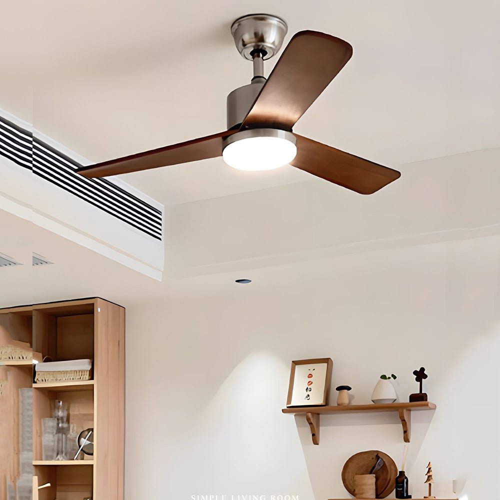 WINTHORPE WOODEN TRIO BLADE CEILING FAN WITH REMOTE CONTROL