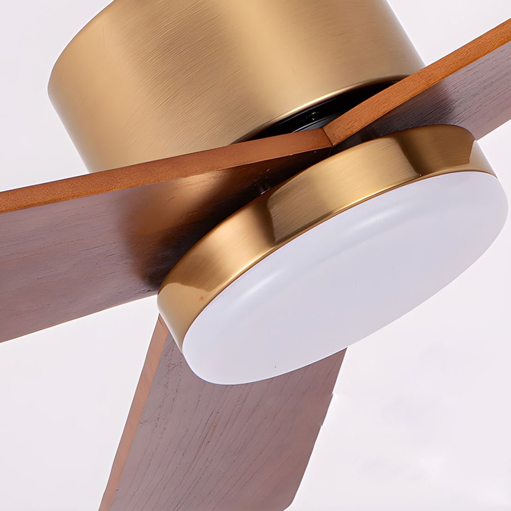 WINTHORPE WOODEN TRIO BLADE CEILING FAN WITH REMOTE CONTROL