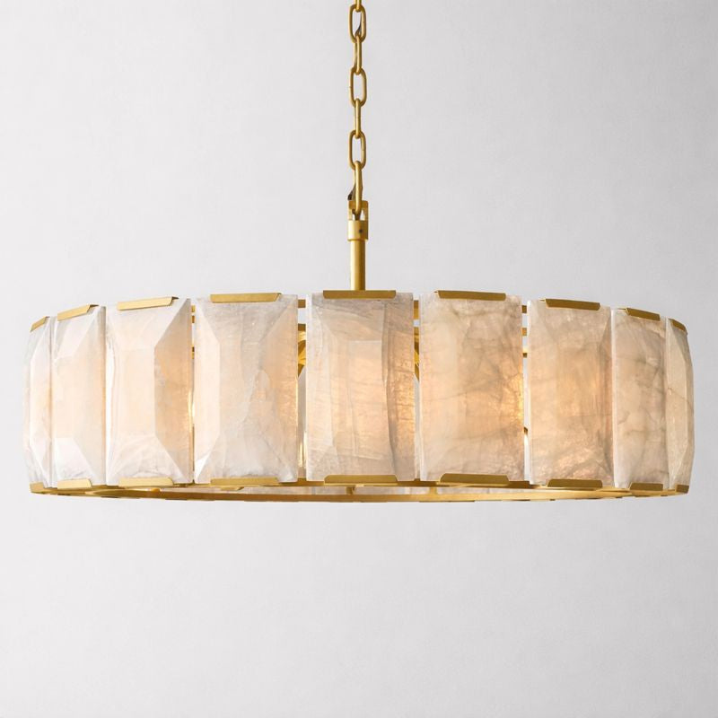 VALLONNE NATURAL STONE ROUND CEILING LUMINAIRE