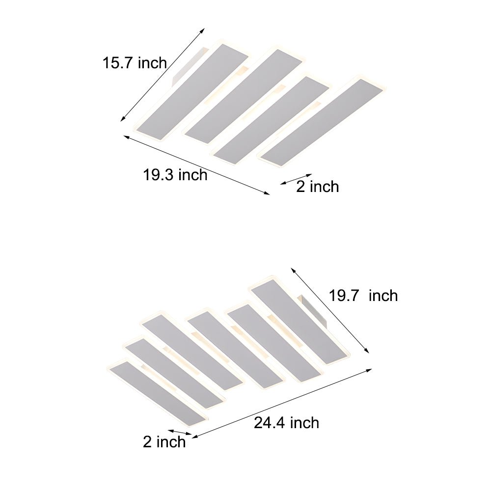 WINTERBOURNE 4-ARM DIMMABLE LED CEILING FIXTURE IN WHITE METAL