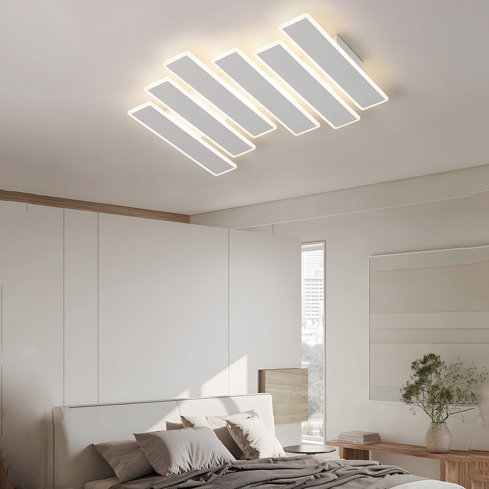 WINTERBOURNE 4-ARM DIMMABLE LED CEILING FIXTURE IN WHITE METAL