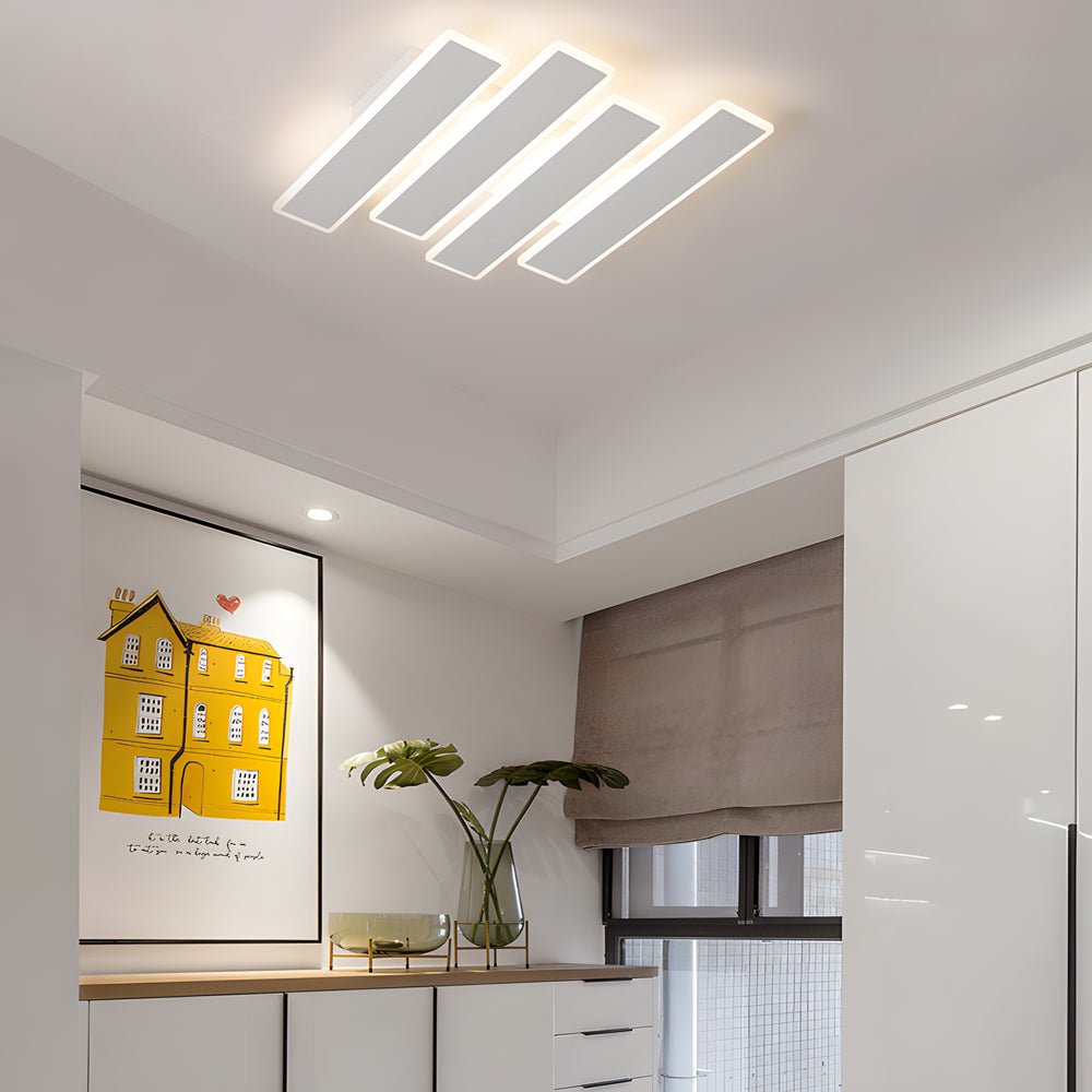 WINTERBOURNE 4-ARM DIMMABLE LED CEILING FIXTURE IN WHITE METAL