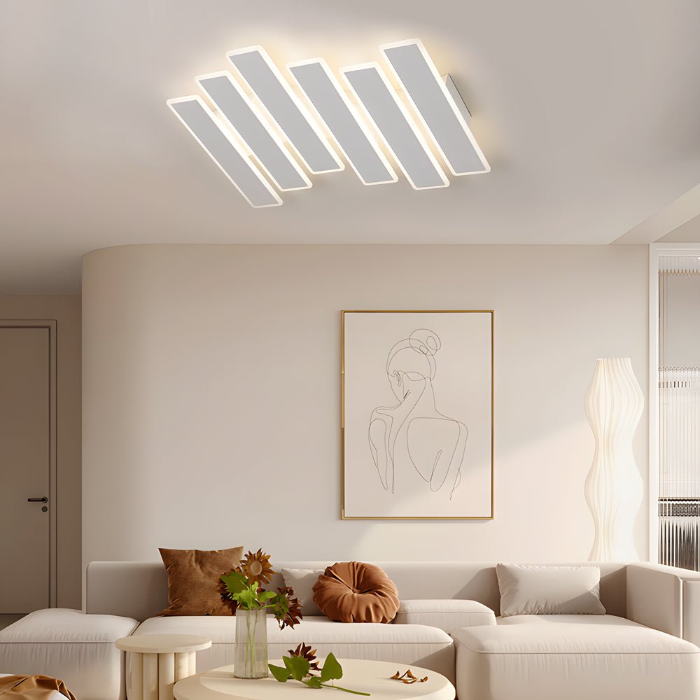 WINTERBOURNE 4-ARM DIMMABLE LED CEILING FIXTURE IN WHITE METAL