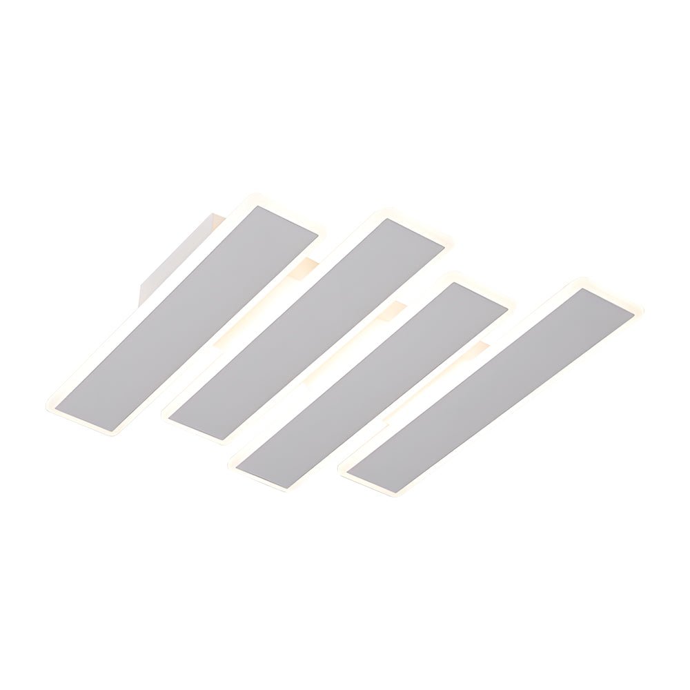 WINTERBOURNE 4-ARM DIMMABLE LED CEILING FIXTURE IN WHITE METAL