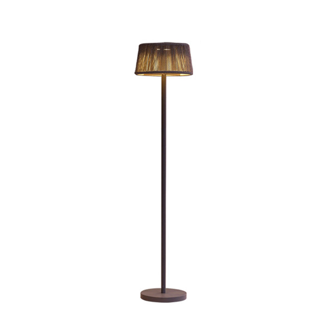 CHATHAM RAIN-RESISTANT MID-CENTURY LAMP WITH WOVEN SHADE