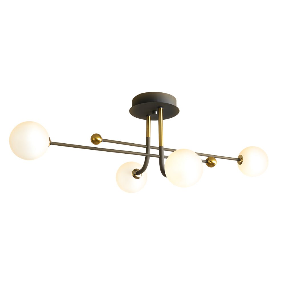 KENSINGTON QUARTZ SPHERE SEMI-FLUSH LIGHTING"
2. "BENTLEY AURORA MULTI-LIGHT CEILING FIXTURE"
3. "WINSLOW COSMIC GLOBE FLUSH-MOUNT ILLUMINATION"
4. "CAVENDISH ORBITAL GLASS LIGHTING DESIGN" 
5. "HASTINGS LUMINOUS SPUTNIK CEILING GLOW" 
6. "PENROSE MODERN