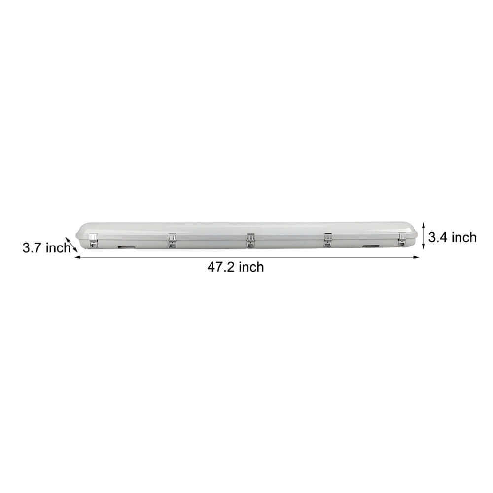 WINDSOR 47-INCH VAPOR-RESISTANT LED FLUSH MOUNT LIGHT, TRIPLE TEMPERATURE OPTIONS