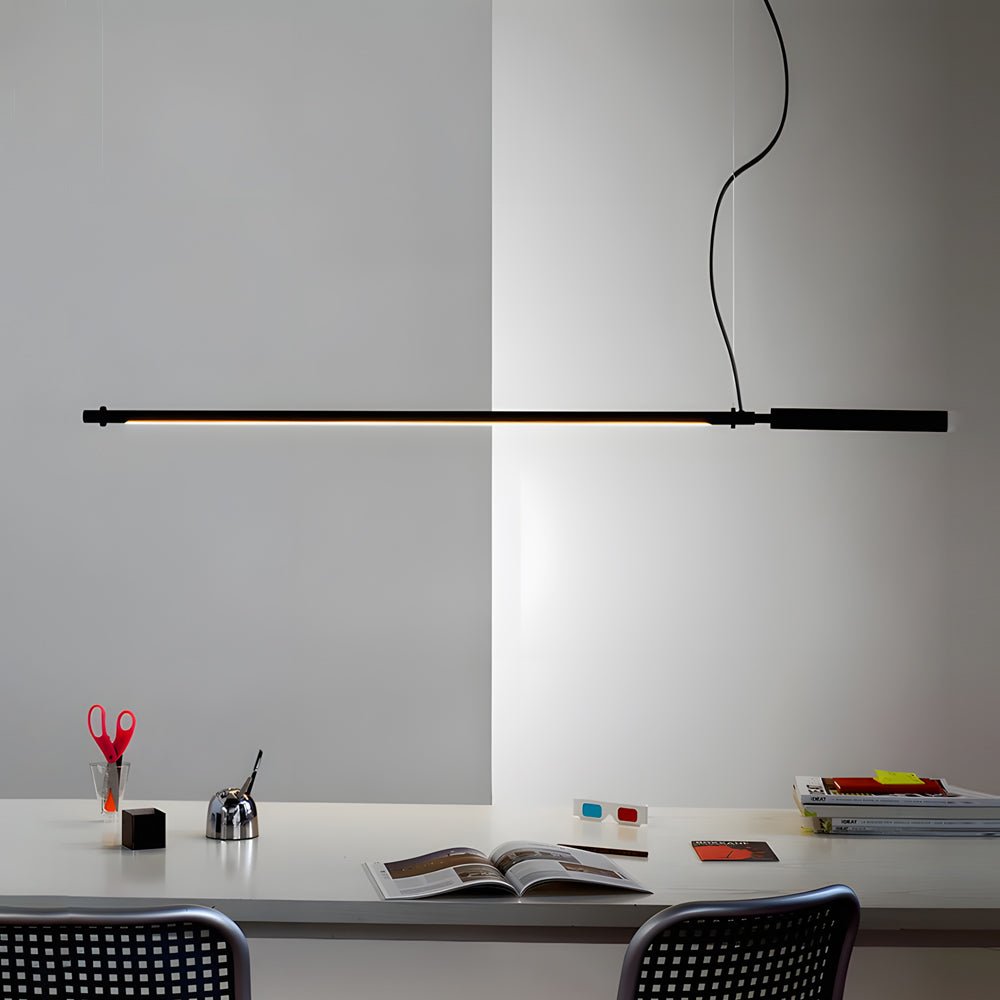 FENWICK 47.2-IN MODERN BLACK ACRYLIC LINEAR LIGHTING PENDANT