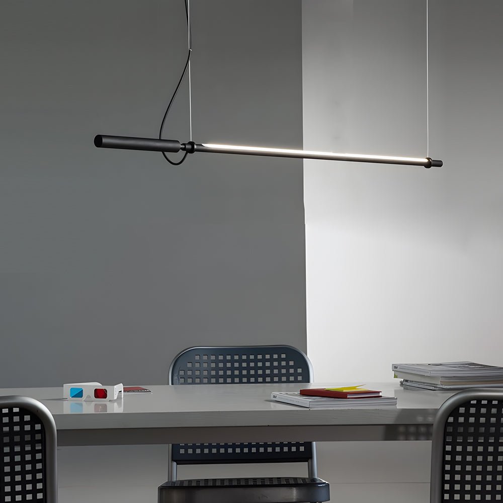 FENWICK 47.2-IN MODERN BLACK ACRYLIC LINEAR LIGHTING PENDANT