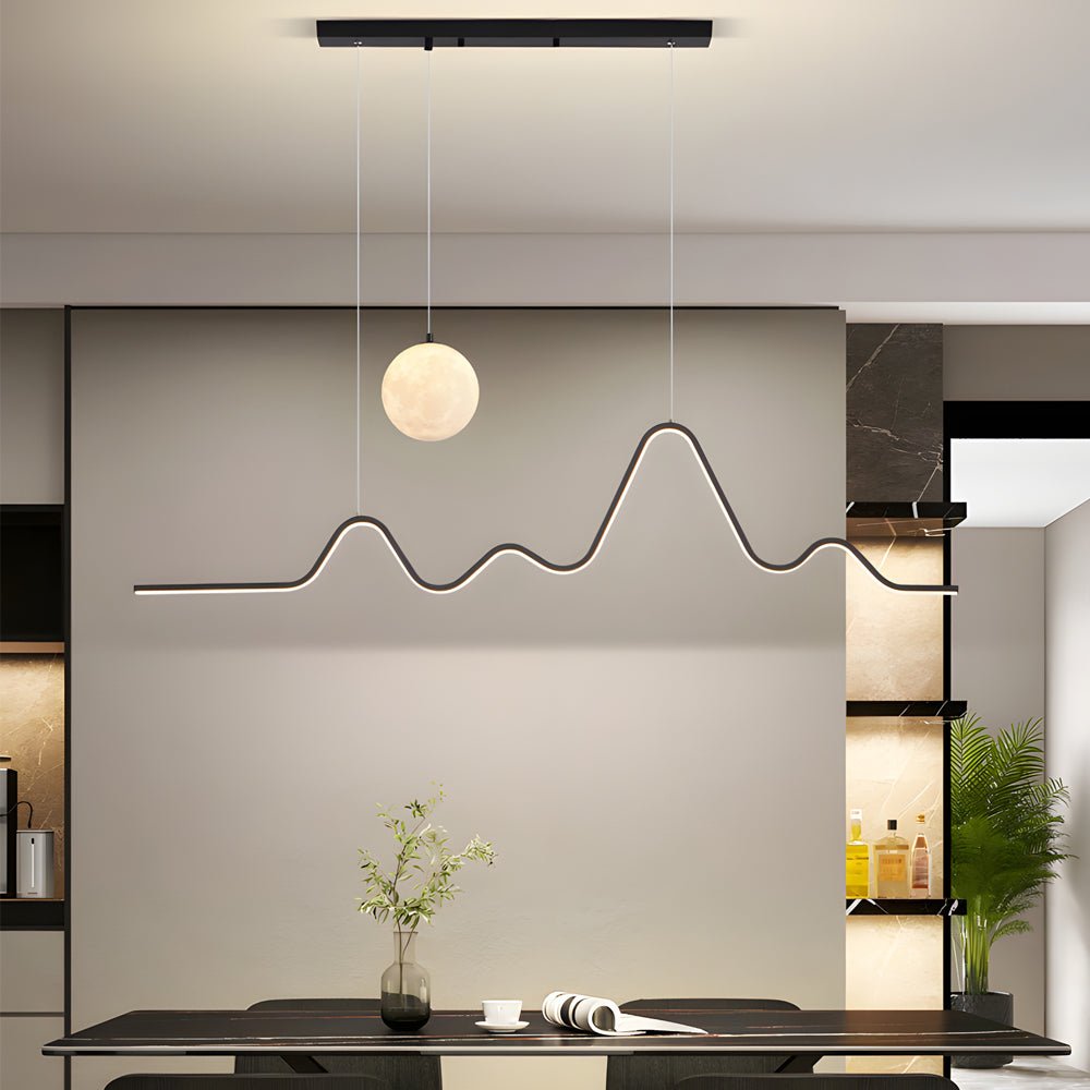 WINTHORPE WAVING MOONLIGHT KITCHEN ISLAND PENDANT