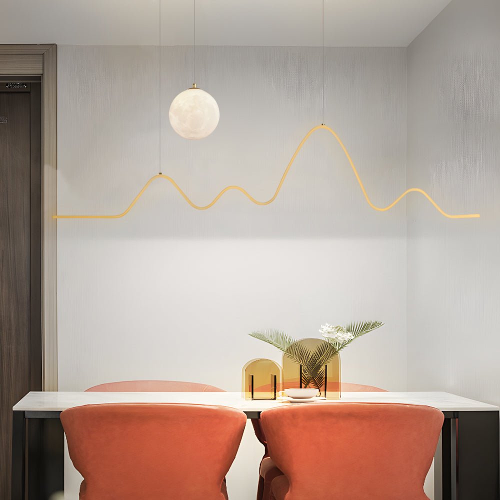 WINTHORPE WAVING MOONLIGHT KITCHEN ISLAND PENDANT