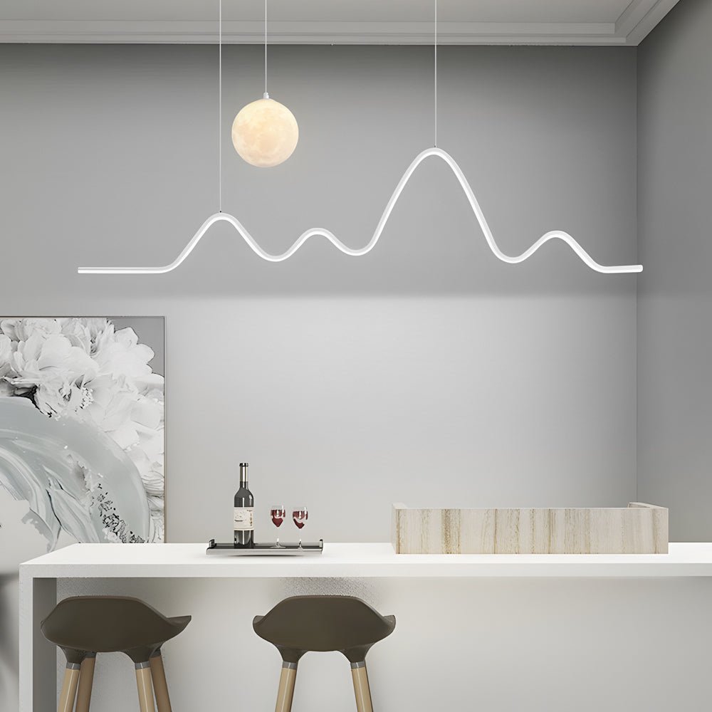 WINTHORPE WAVING MOONLIGHT KITCHEN ISLAND PENDANT