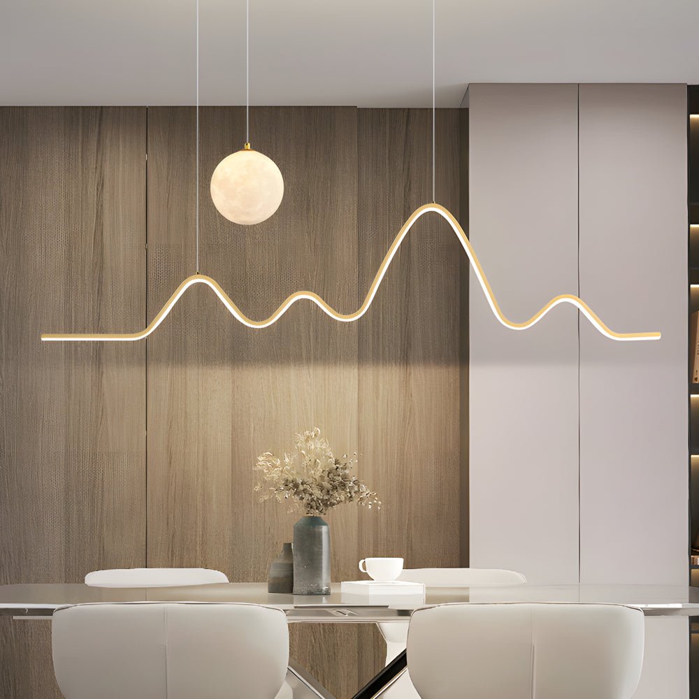 WINTHORPE WAVING MOONLIGHT KITCHEN ISLAND PENDANT