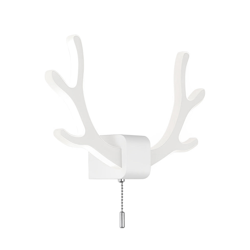 WINTERBOURNE ANTLERED IRON LED WALL SCONCE WITH PULL SWITCH