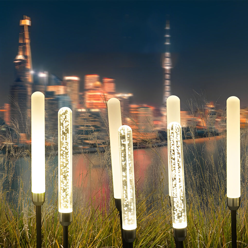 WINDSOR ACRYLIC ORB GARDEN ILLUMINATORS - SET OF FIVE WATER-RESISTANT LED LIGHTS