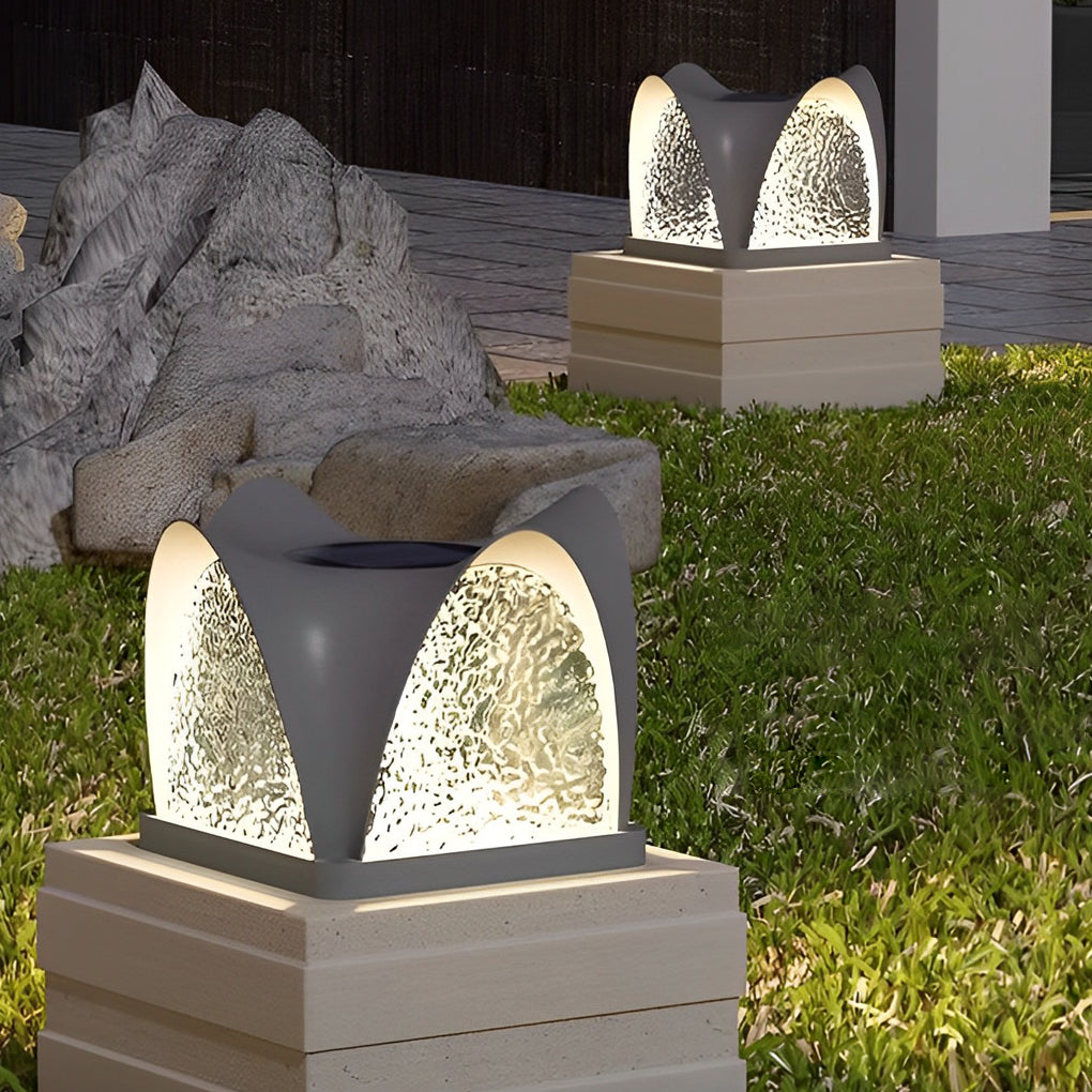 BRAMBLETON BLACK SOLAR POST CAP LIGHTS WITH IP65 WATERPROOFING