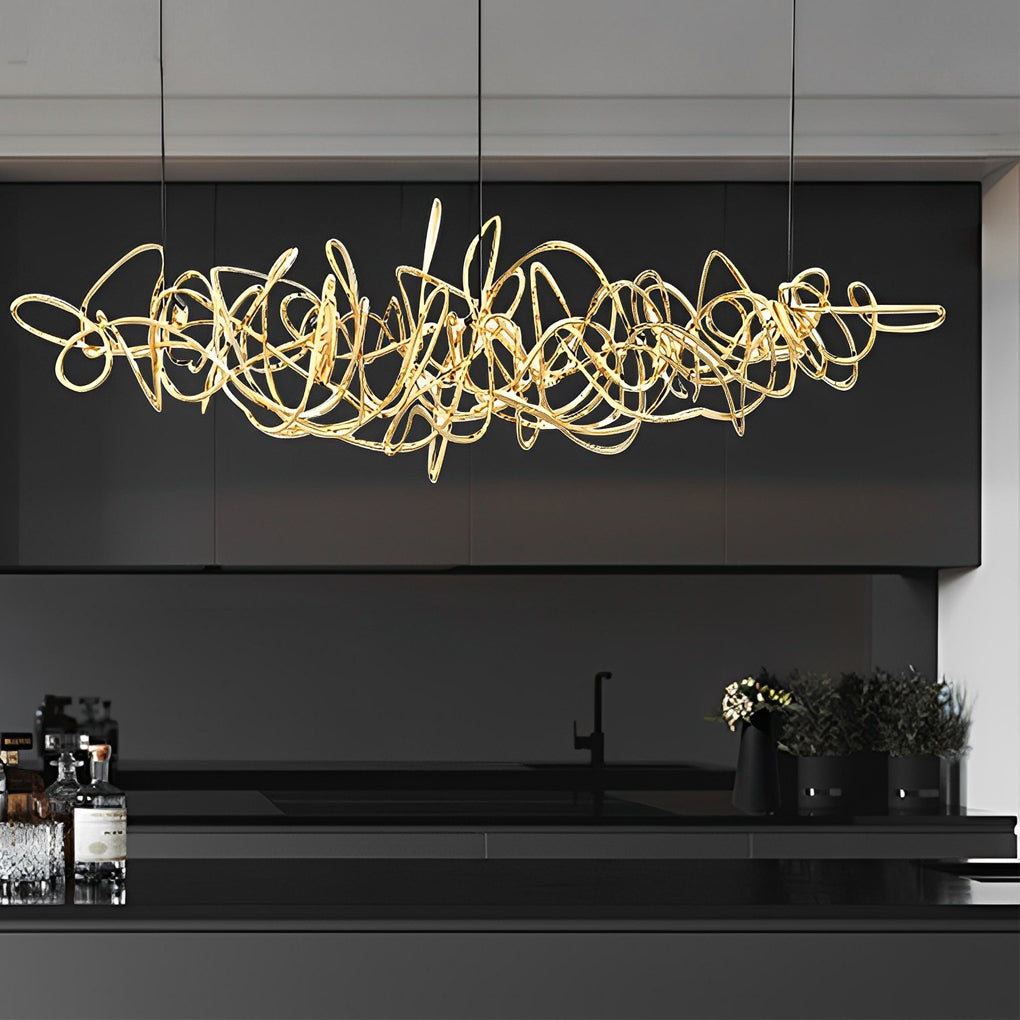 WINTHORPE GEOMETRIC GLASS LED CHANDELIER