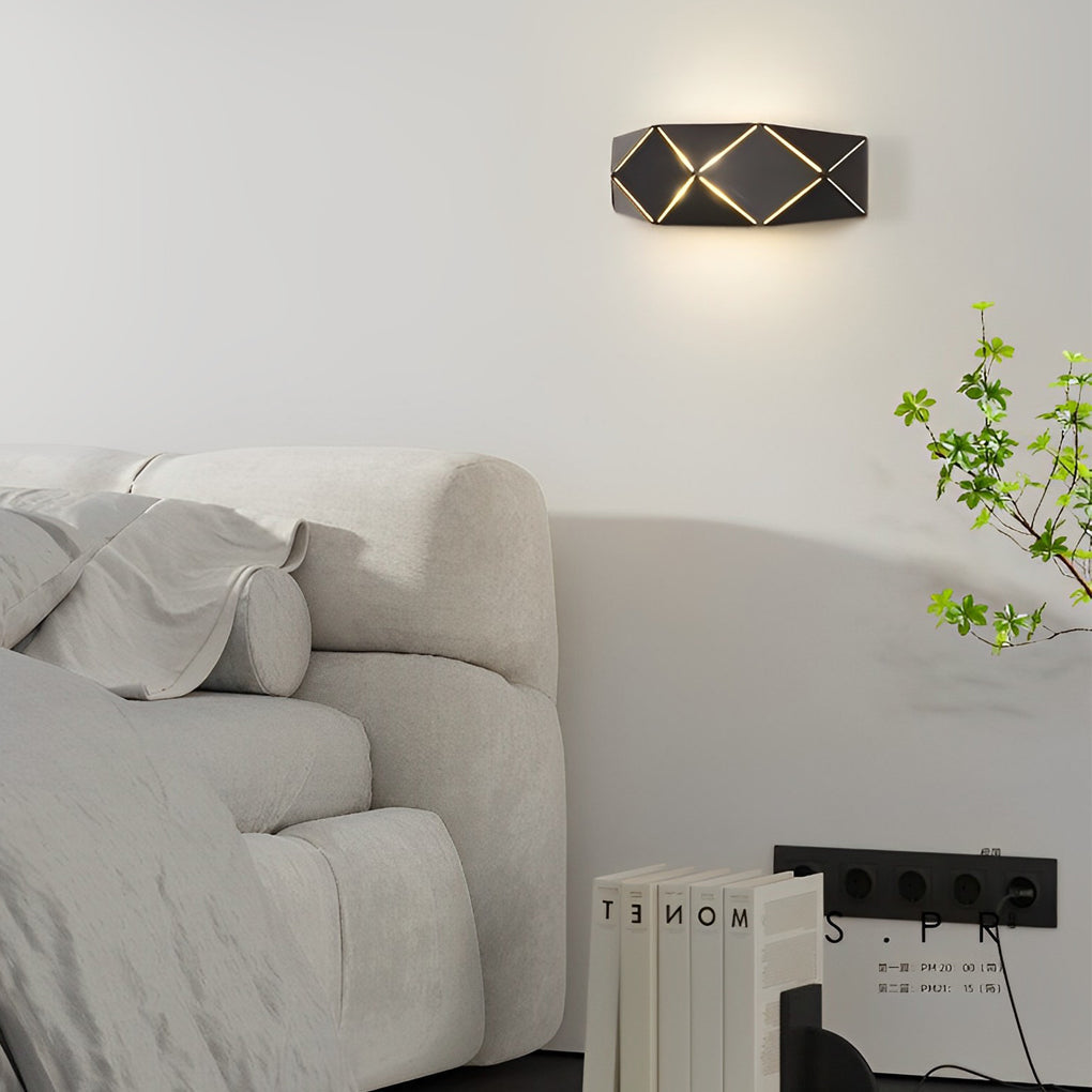 WINTHROP MODERN GEOMETRIC IRON AND ACRYLIC WALL SCONCE