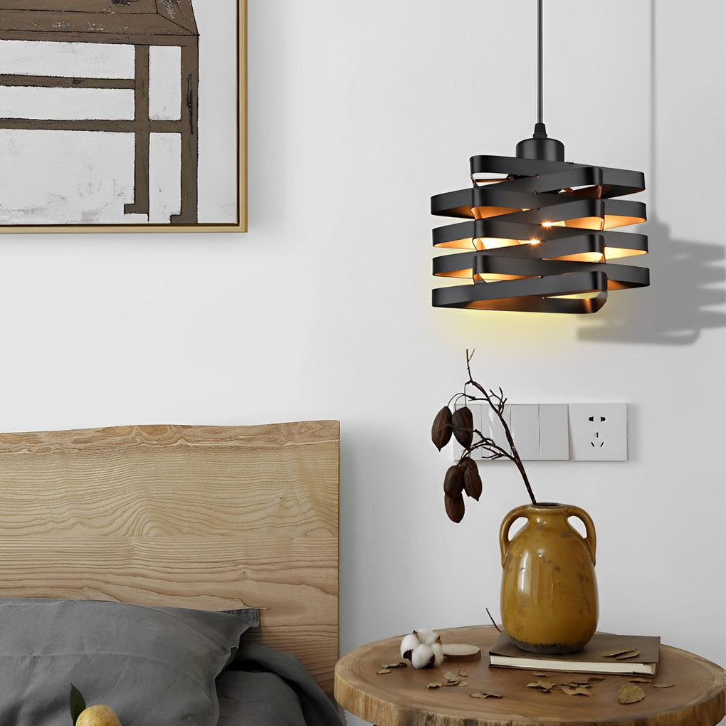 BRAMBLETON WOVEN IRON HANGING LANTERN