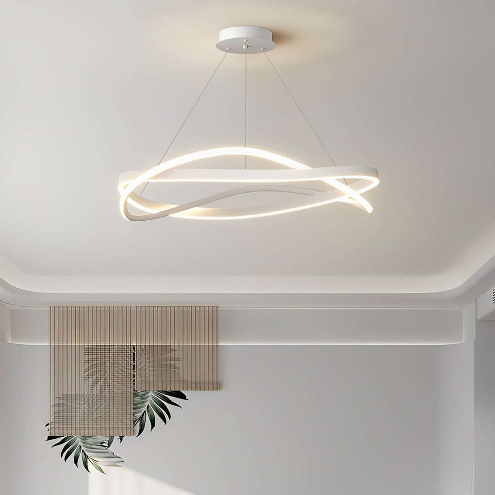 WHITBY CIRCULAR DIMMER CHANDELIER WITH THREE LIGHT SETTINGS