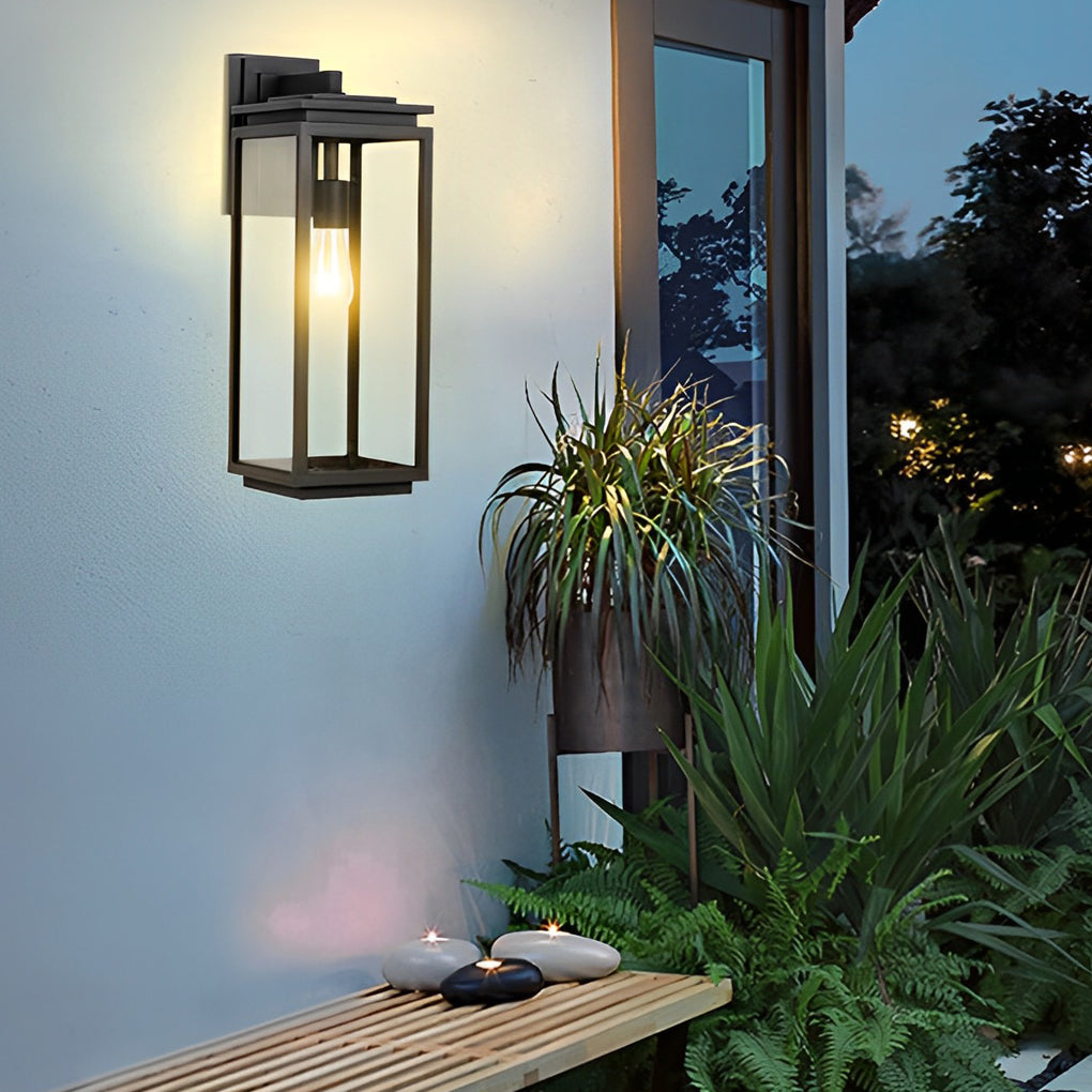 RAVENHURST RECTANGULAR GLASS OUTDOOR WALL SCONCE