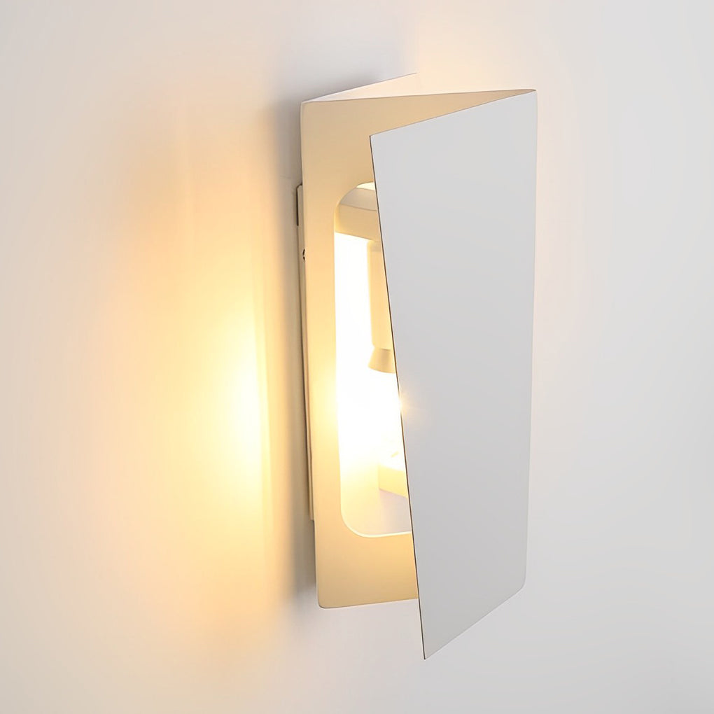 WINTHORPE MODERN RECTANGULAR IRON WALL LIGHT WITH DUAL LED ILLUMINATION