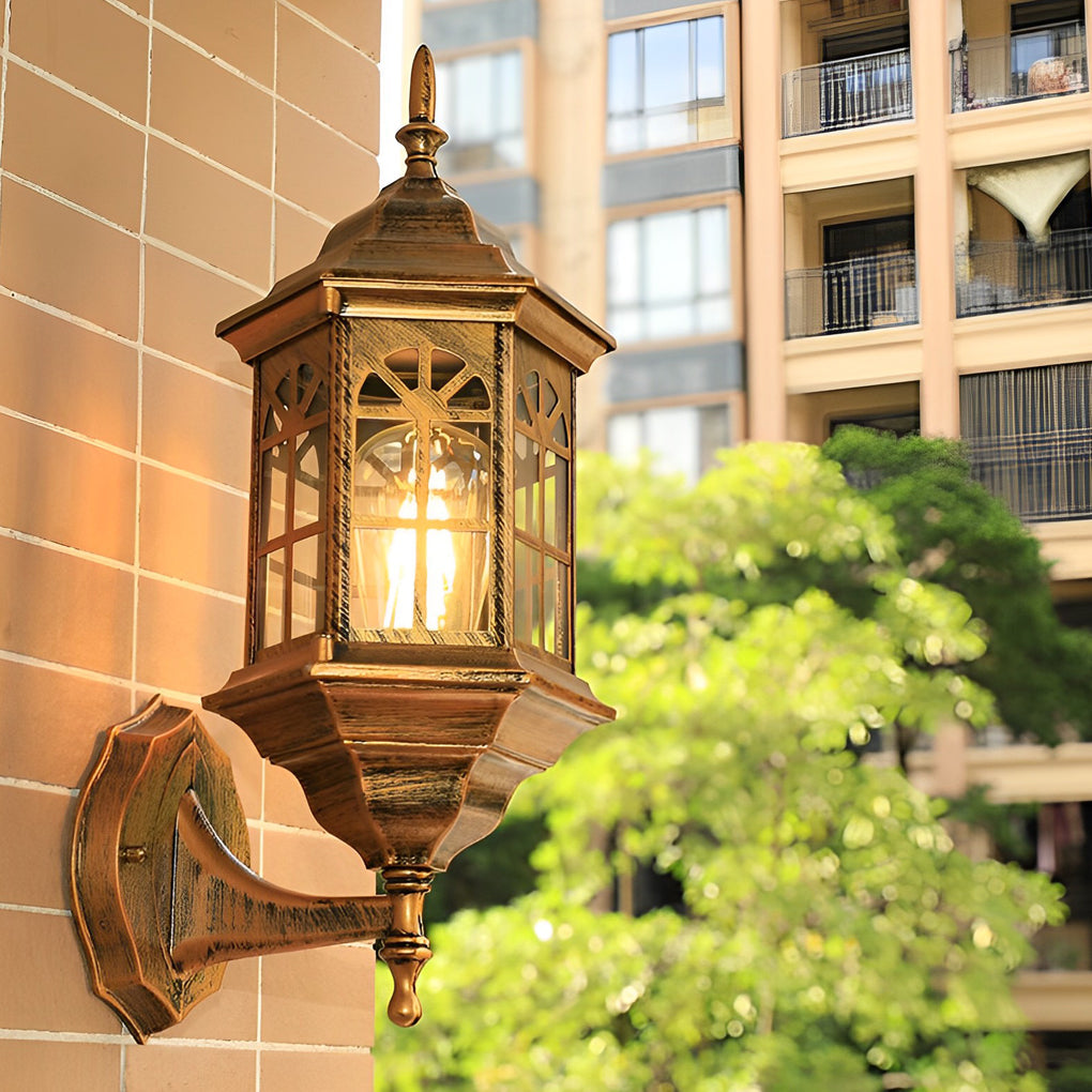 WINTERBOURNE AQUA-GLASS OUTDOOR WALL LANTERN