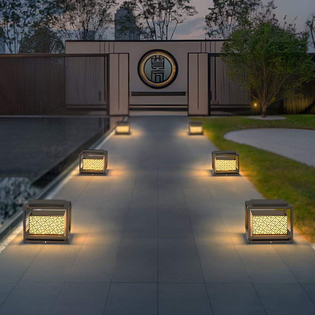 ROTHWELL SQUARE SOLAR GARDEN PILLAR LIGHTING