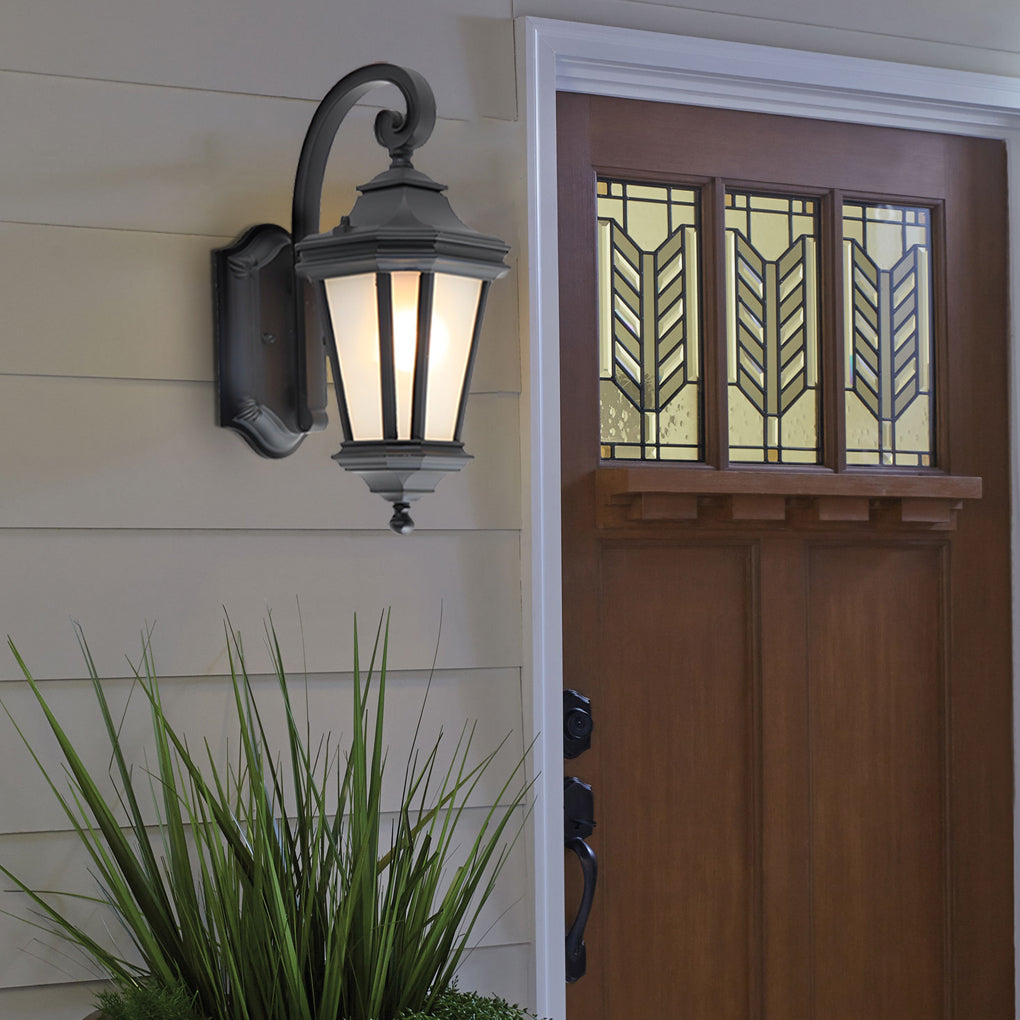 GRIMSBY FROSTED GLAZE OUTDOOR WALL SCONCE