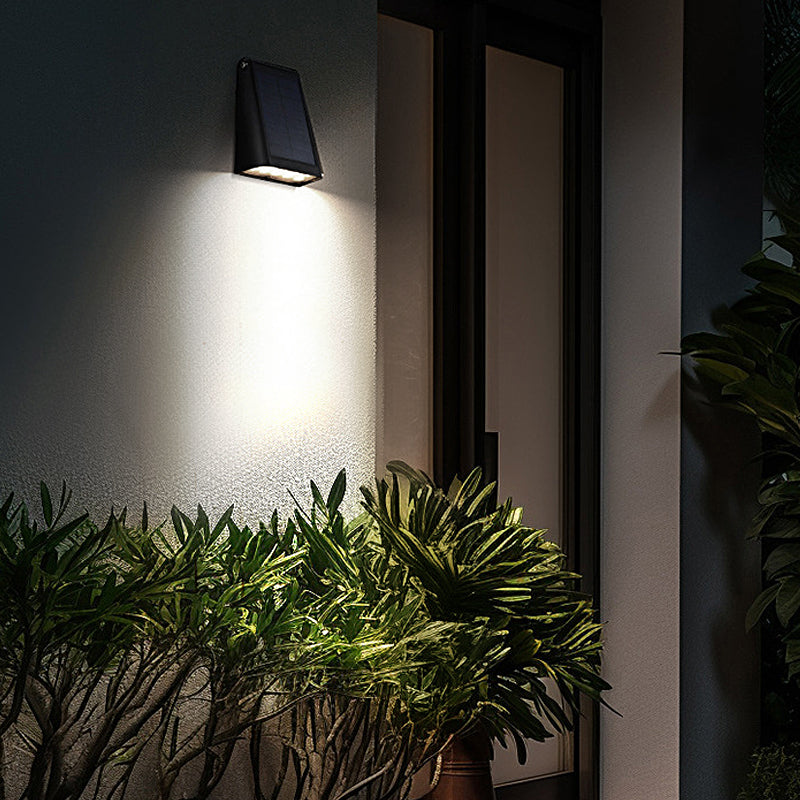 WINTHORPE SOLAR-Powered LED WALL SCONCE with Adjustable Brightness and Waterproof Design