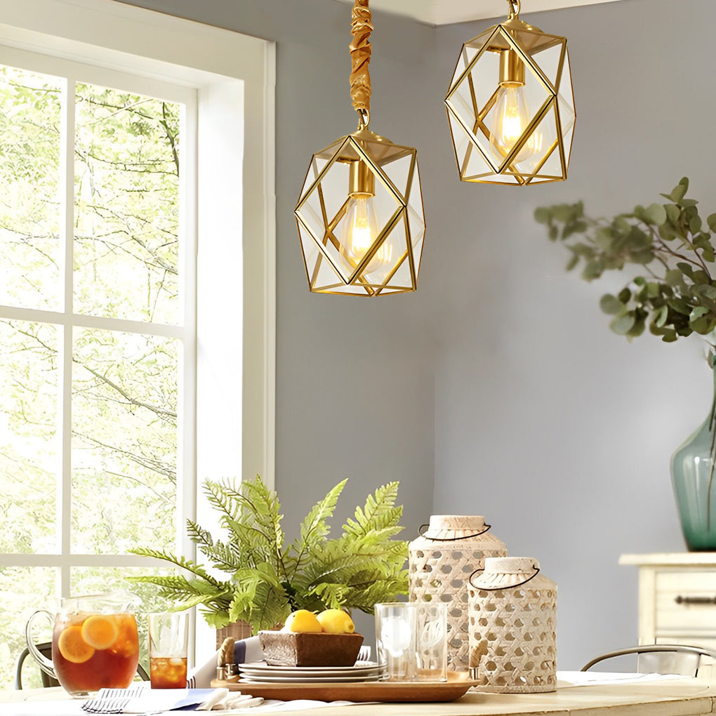 WINCHESTER COPPER GLASS MINI CHANDELIER