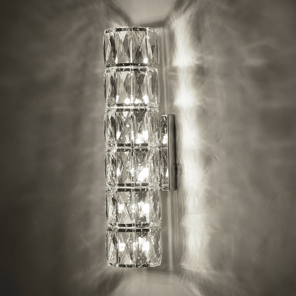WINDSOR CRYSTAL CYLINDER WALL LANTERN WITH TRIPLE DIMMING FUNCTION