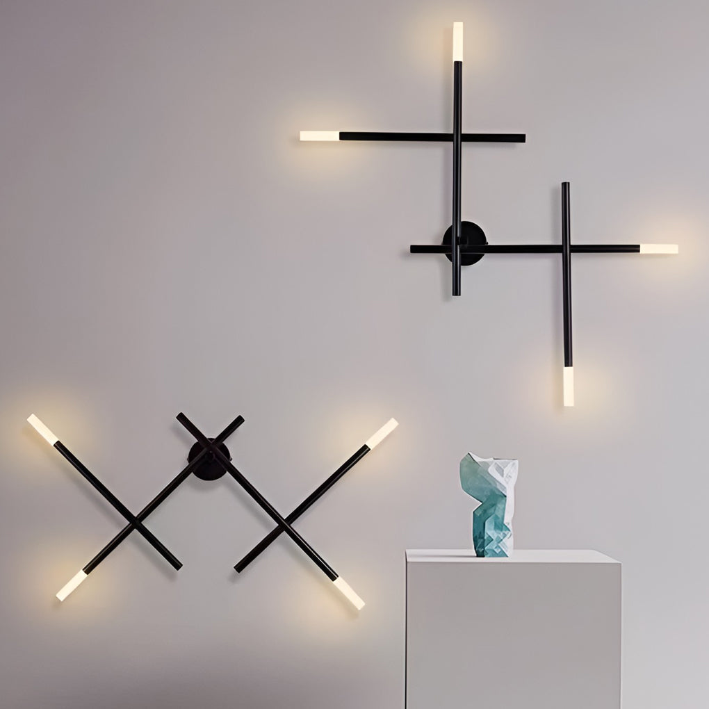 WINTHROPE MODERN LED WALL SCONCE WITH INTRICATE CROSS DESIGN